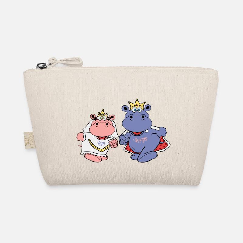 hippo wedding brides groom before gift Organic Pouch