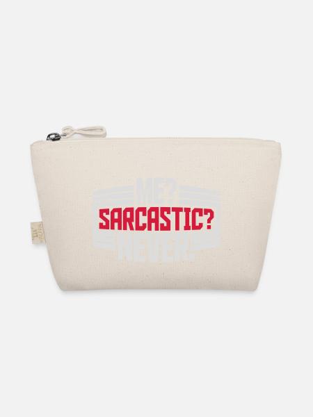 me sarcastic never Zitat - Bio-Täschchen - Natur - Vorne