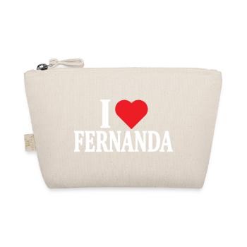 T-Shirt Ich liebe Fernanda T-Shirt Geschenkidee - Bio-Täschchen - Natur - Vorne