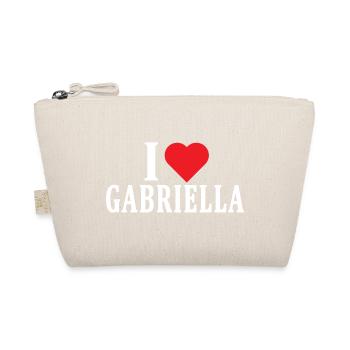 t-shirt J’aime Gabriella idée cadeau t-shirt - Trousse biologique - nature - Devant