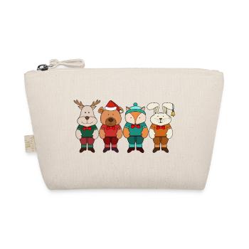 Adorable animals ready for winter - Organic Pouch - nature - Front