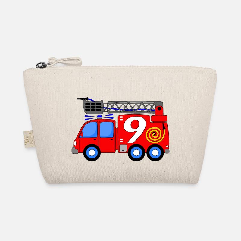 Fire engine 9 birthday children Organic Pouch