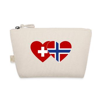 Suisse Norvège Flag Coeur - Trousse biologique - nature - Devant
