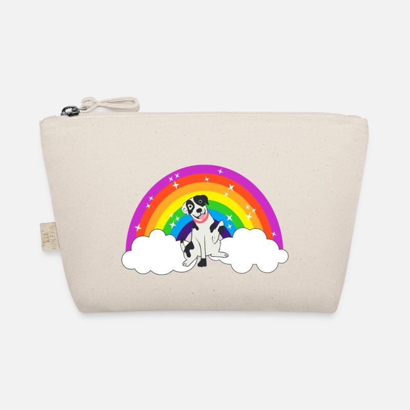 Kidcore Regenbogen Dalmatiner Wolken Geschenk Idee Bio-Täschchen