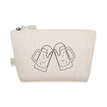 Beer Drawing Party Celebrate Black - Organic Pouch - nature - Front