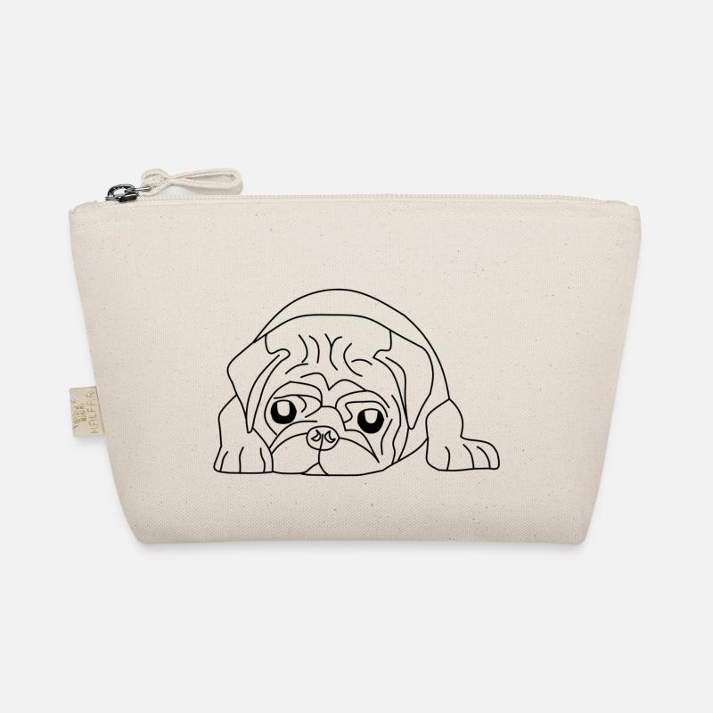 Mops Face - Der Niedliche Begleiter Bio-Täschchen