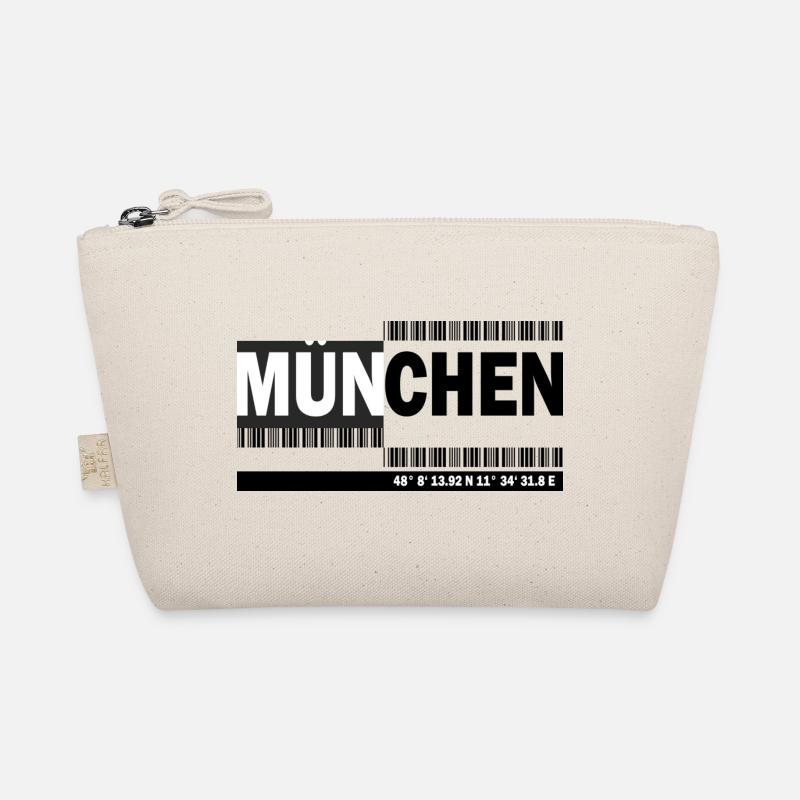Munich Coordinates Typo Organic Pouch