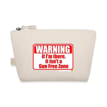 Gun Free Zone Warning - Bio-Täschchen - Natur - Vorne