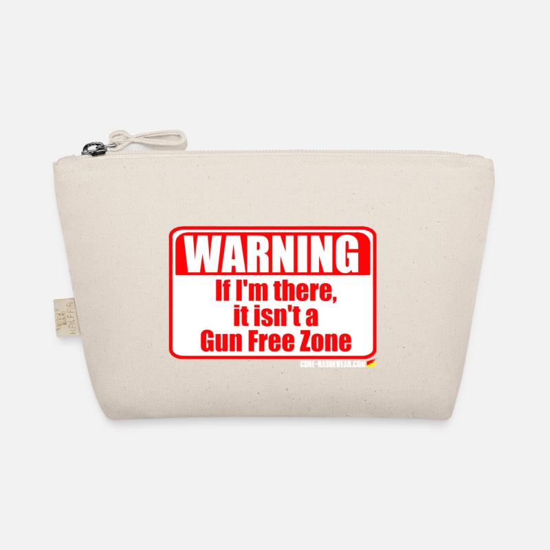 Gun Free Zone Warning - Bio-Täschchen - Natur