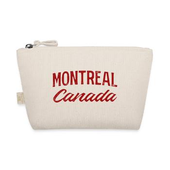 Montreal Canada Vintage Script - Organic Pouch - nature - Front