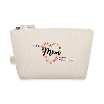 Best Mom of the World Blumen Herz - Bio-Täschchen - Natur - Vorne