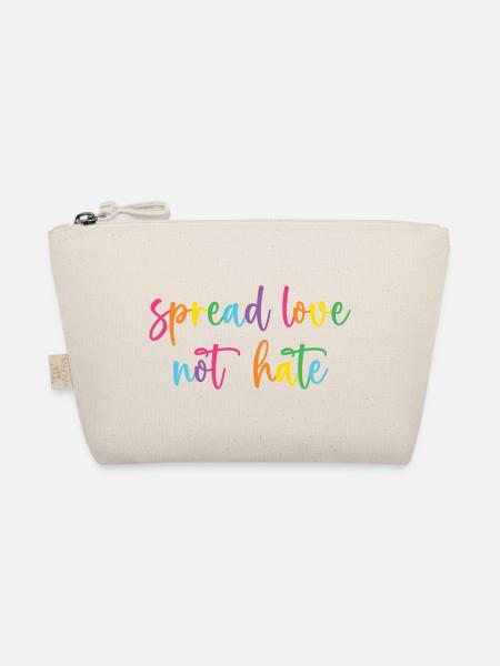 Pride Month - Liebe statt Hass verbreiten - Bio-Täschchen - Natur