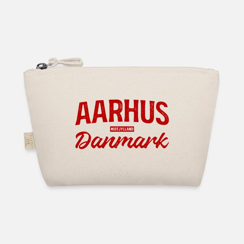 Aarhus Danmark Lettering Retro Organic Pouch