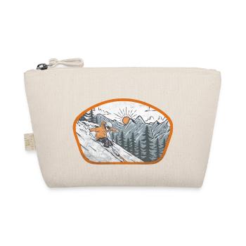 Funny Cool Ski - Organic Pouch - nature - Front