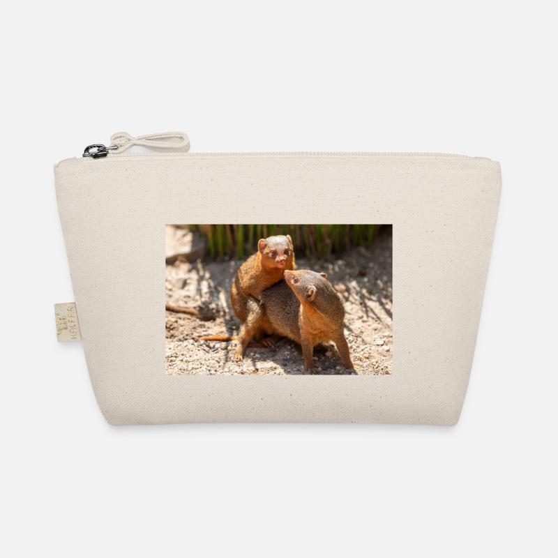 dwarf mongoose (in german Zwergmangusten) Helogale Organic Pouch
