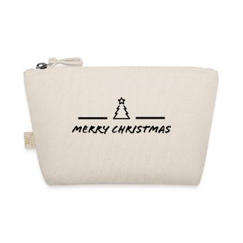 Merry Christmas logo black - Organic Pouch - nature - Front