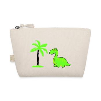 dinosaurier palme 02 - Bio-Täschchen - Natur - Vorne