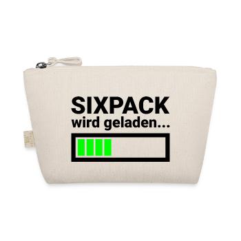 Lustiger Spruch fürs Fitness Studio Sixpack - Bio-Täschchen - Natur - Vorne