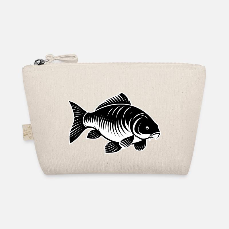Carp black and white Organic Pouch