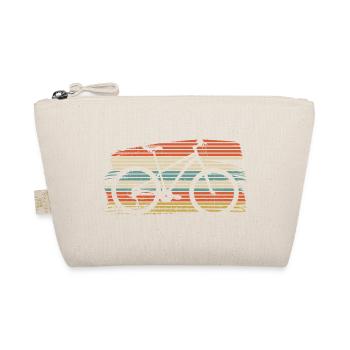 Retro Fahrrad Sunset Streifen - Bio-Täschchen - Natur - Vorne