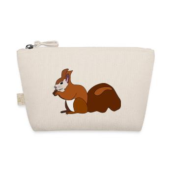 Squirrel with nut - Organic Pouch - nature - Front