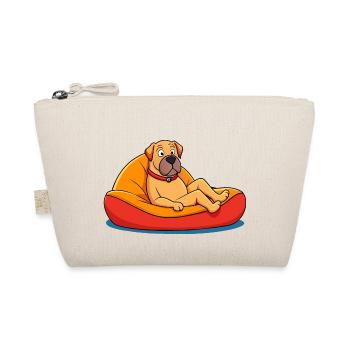 Relaxed Mastiff on Cushion Art - Organic Pouch - nature - Front