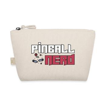Pinball Nerd Flipperspieler Flipperkugel rot weiß - Bio-Täschchen - Natur - Vorne