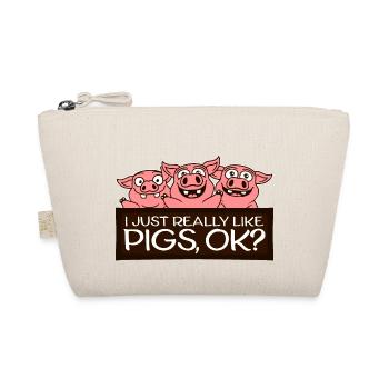J’aime vraiment les cochons, OK drôle mignon amateur de cochons - Trousse biologique - nature - Devant