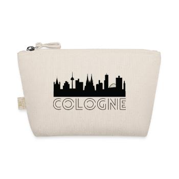 Motif Cologne avec silhouette de la ville en blanc - Trousse biologique - nature - Devant