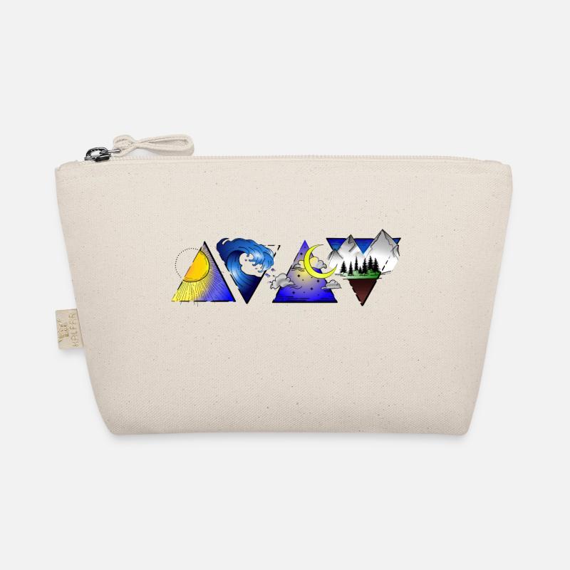 four elements coloured landscape Organic Pouch