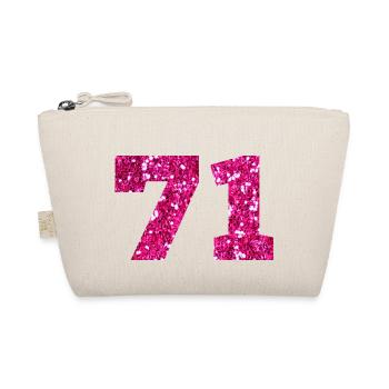 71 paillettes rose - 71 anniversaire - Trousse biologique - nature - Devant