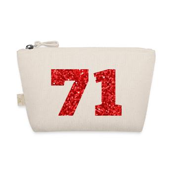 71 paillettes rouge - 71 anniversaire - Trousse biologique - nature - Devant