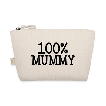 100% Mom - Mother's Day - Organic Pouch - nature - Front