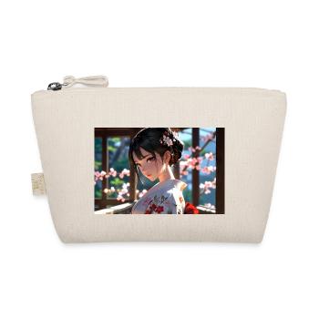 Colorful geisha in traditional elegance - Organic Pouch - nature - Front