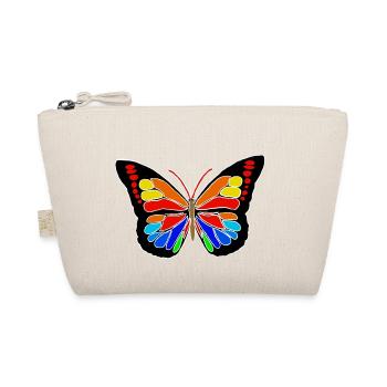 Regenbogen Schmetterling  - Bio-Täschchen - Natur - Vorne