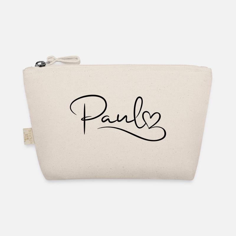 Paul Last Name First Name Heart Decor Organic Pouch