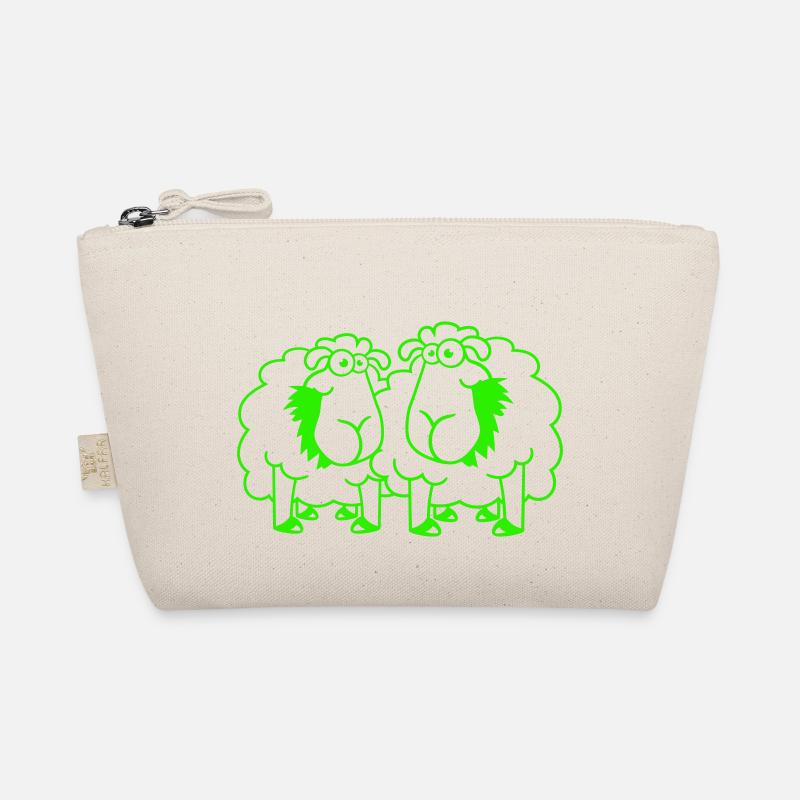 Two Sheep Eating Grass 2 Friends Team Hungry Organic Pouch