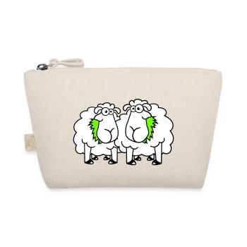 Deux moutons mangent de l’herbe 2 amis Équipe affamée - Trousse biologique - nature - Devant