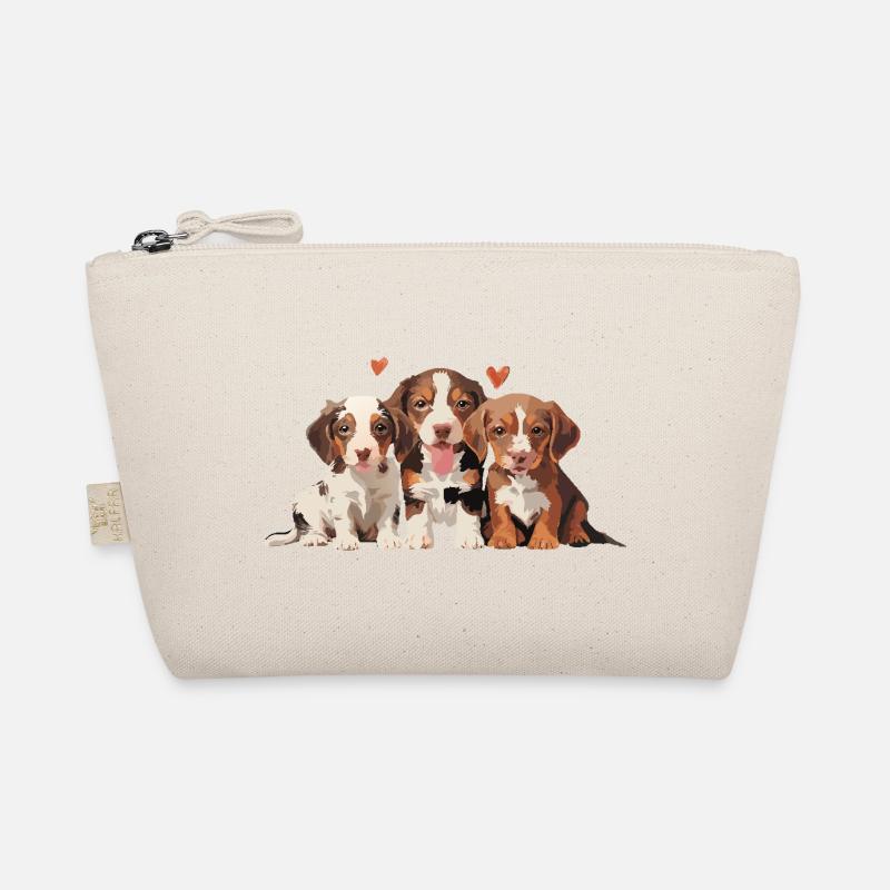Chiots - 3 petits chiens avec des cœurs Trousse biologique