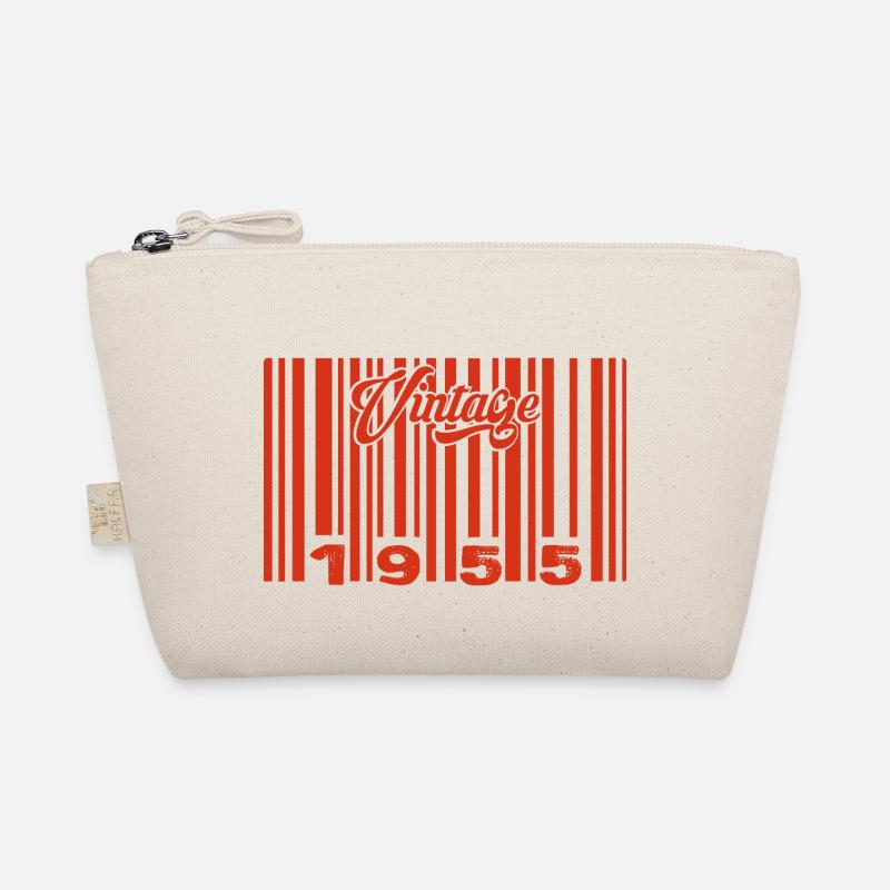 Vintage 1955 Born In 1955 70 Years Bar Code Anniversai Organic Pouch