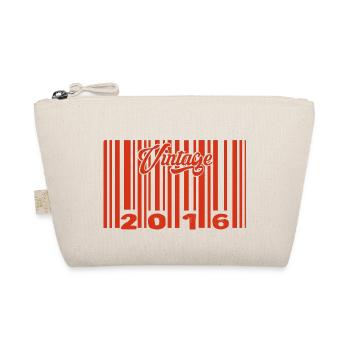 Vintage 2016 born in 2016 9 years old bar code anniversair - Organic Pouch - nature - Front