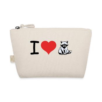 I love Raccoon - Pet Design - Organic Pouch - nature - Front