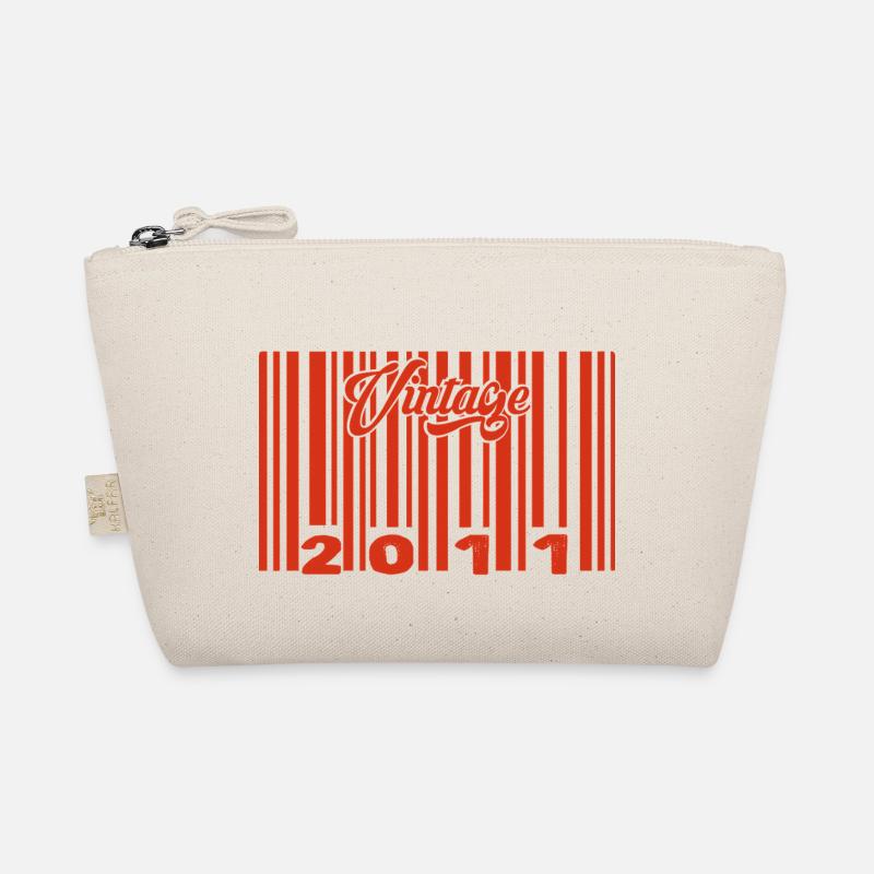 Vintage 2011 Born In 2011 14 Year Old Bar Code Anniversai Organic Pouch