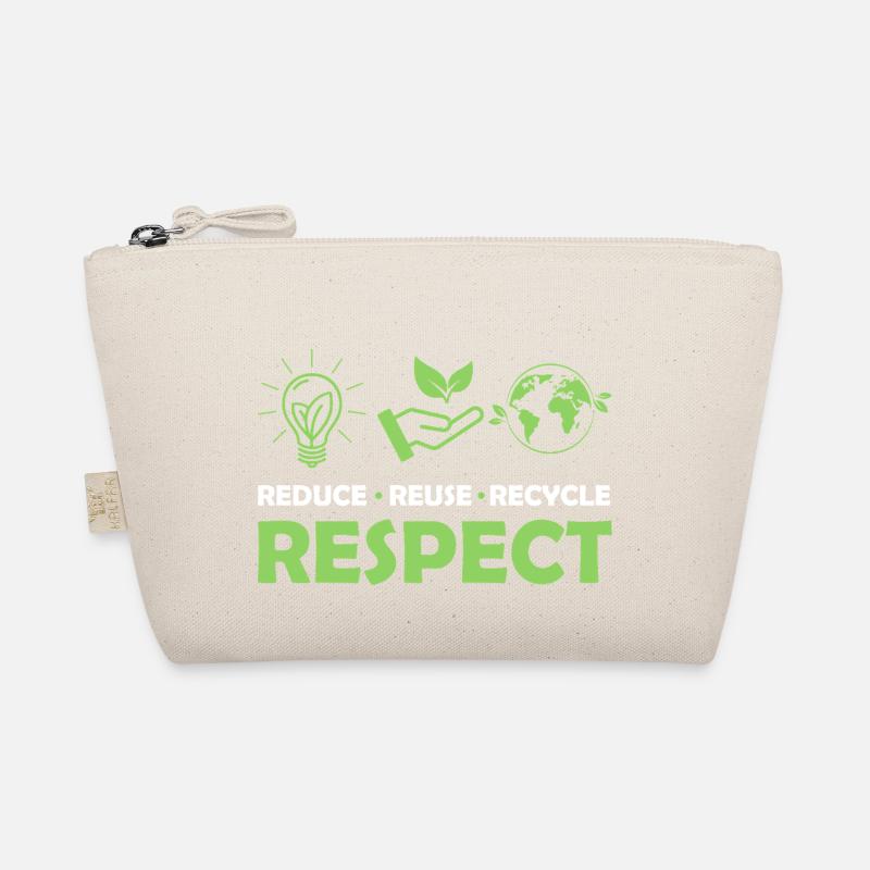 Reduce Reuse Recycle Respect Planet Environmental Organic Pouch