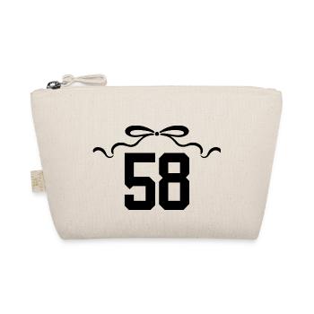 Number 58 Knot - 58th Anniversary - Organic Pouch - nature - Front