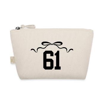 Number 61 Knot - 61st Anniversary - Organic Pouch - nature - Front