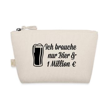 Ich brauche Bier und 1 Million Euro - Bio-Täschchen - Natur - Vorne