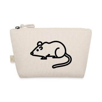 Black Mouse Outline Icon – Perfect for Animal Love - Bio-Täschchen - Natur - Vorne