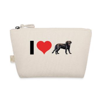 I Love Labrador - Pet Dog Design - Organic Pouch - nature - Front