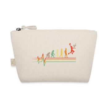 Basketball Evolution Retro EKG Herzschlag Geschenk - Bio-Täschchen - Natur - Vorne